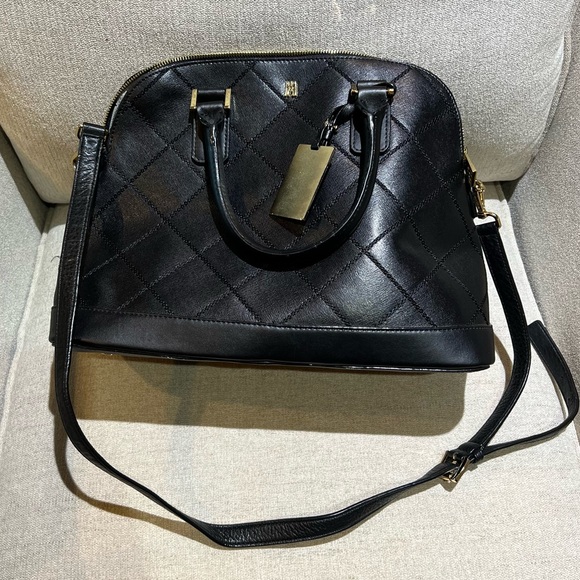 Antonio Melani Black Leather Satchel - Picture 8 of 14